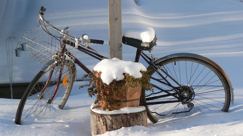 Jazda rowerem zimą